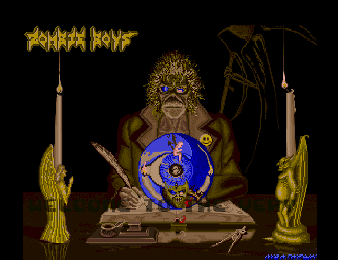 Amiga screenshot: Zombie Boys, Heavy Metal Demo